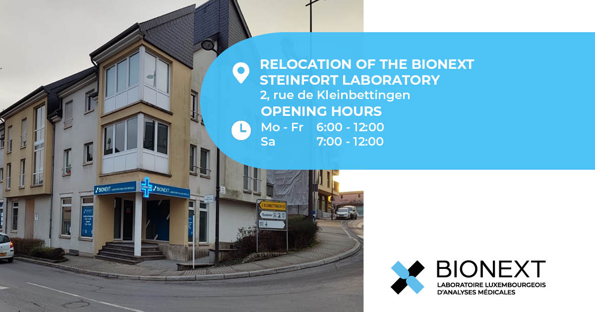 Relocation of the BIONEXT Steinfort laboratory