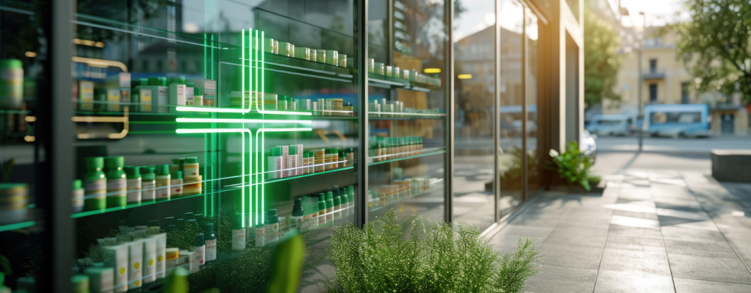 a pharmacy window