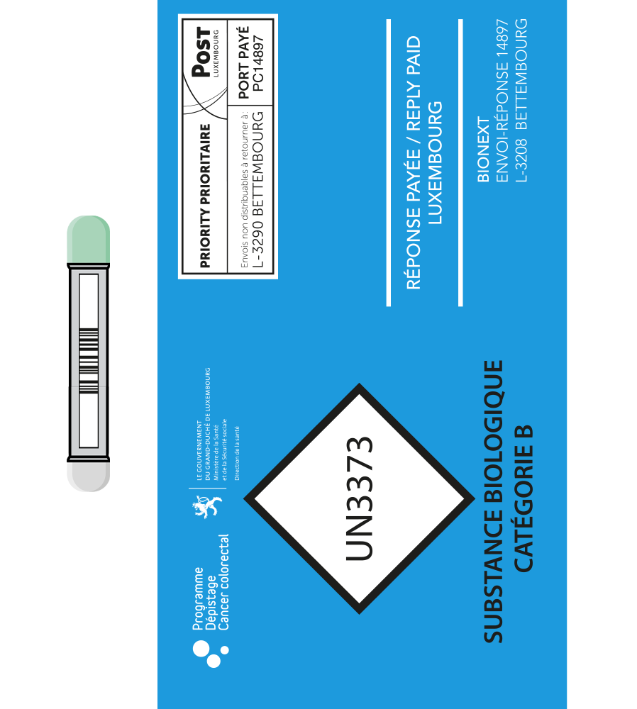 Tube et enveloppe retour